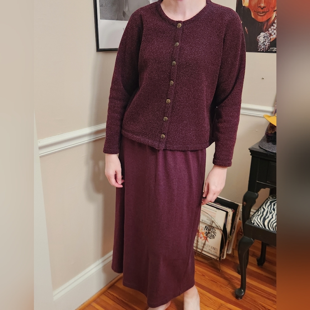 L.L. Bean 2 Piece Burgundy Set